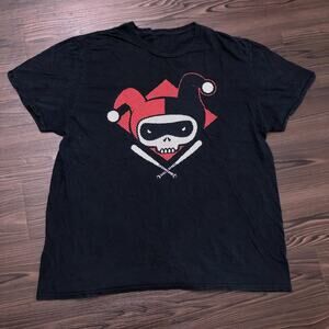 Men’s Black Harley Quinn Skull Graphic Tee